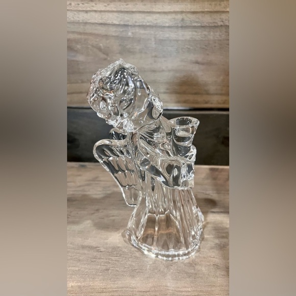 Mikasa Crystal Angel Candle Holder Christmas 5”Germany- 2 Available EUC! - Picture 8 of 9